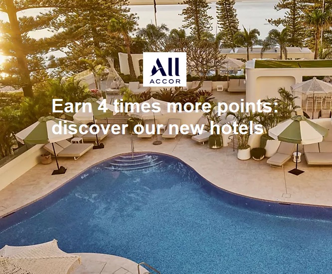 Промоакция: в 4 раза больше балов Accor за проживания в новых отелях сети