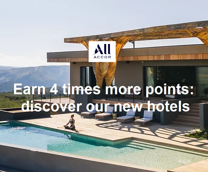 Промоакция: в 4 раза больше балов Accor за проживания в новых отелях сети