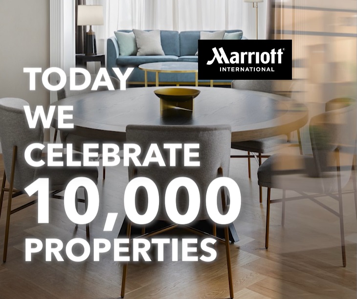 Новость: Marriott впервые достиг планки в 10,000 отелей под управлением